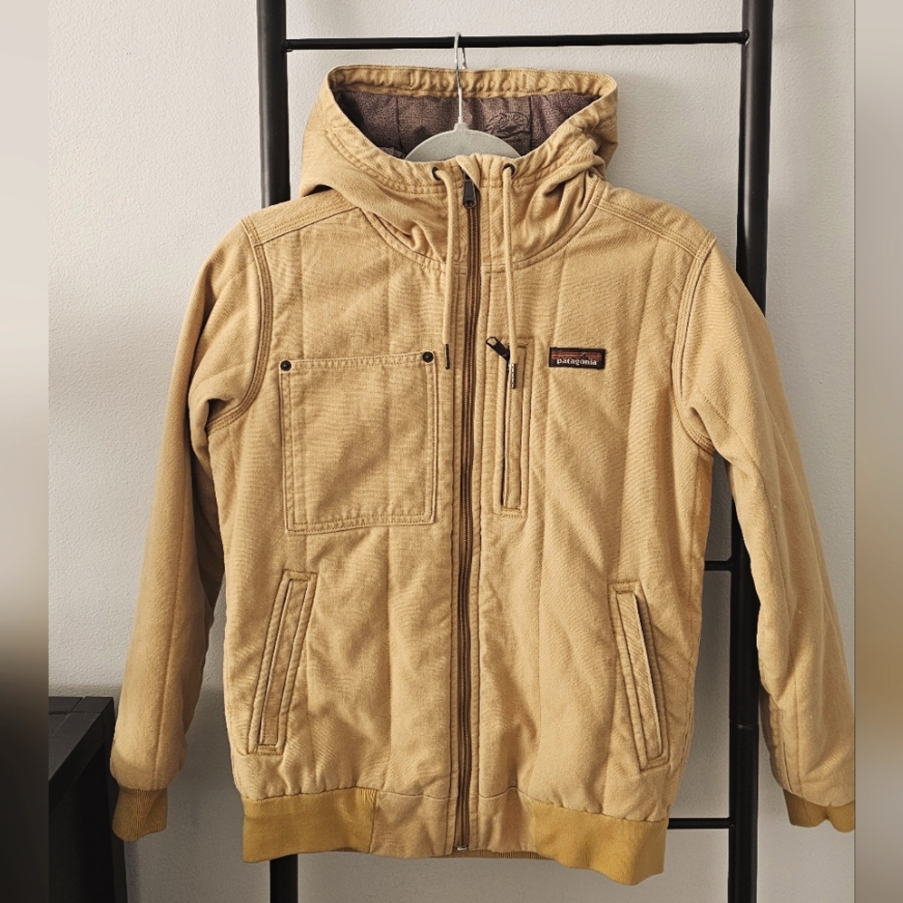 SOLD! Patagonia Tan Hooded Jacket